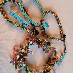 NWT Four Multicolored Beaded Bracelets By About Color
